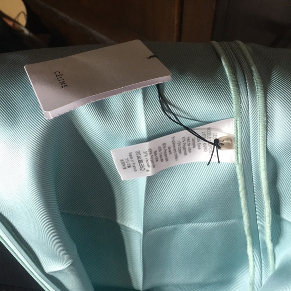 New Céline silk twill lace incrusted slip dress - Picture 5 of 7